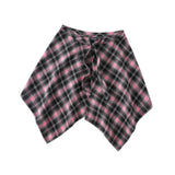 Maxbell Plaid Skirt Sturdy Women Novelty Half Body Spring Autumn Accessories Hip Hop Pink Black
