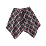 Maxbell Plaid Skirt Sturdy Women Novelty Half Body Spring Autumn Accessories Hip Hop Pink Black