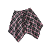 Maxbell Plaid Skirt Sturdy Women Novelty Half Body Spring Autumn Accessories Hip Hop Pink Black