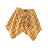 Maxbell Plaid Skirt Sturdy Women Novelty Half Body Spring Autumn Accessories Hip Hop Yellow
