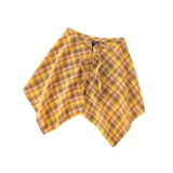 Maxbell Plaid Skirt Sturdy Women Novelty Half Body Spring Autumn Accessories Hip Hop Yellow