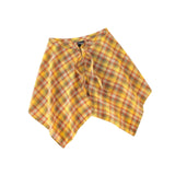 Maxbell Plaid Skirt Sturdy Women Novelty Half Body Spring Autumn Accessories Hip Hop Yellow