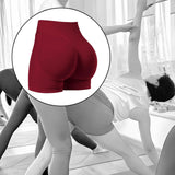 Maxbell Yoga Shorts High Waisted Soft Workout Gym Shorts for Running XL Wine Red