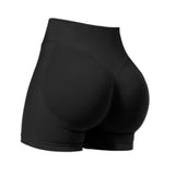 Maxbell Yoga Shorts High Waisted Soft Workout Gym Shorts for Running L Black