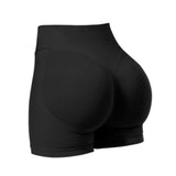 Maxbell Yoga Shorts High Waisted Soft Workout Gym Shorts for Running L Black