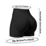 Maxbell Yoga Shorts High Waisted Soft Workout Gym Shorts for Running L Black