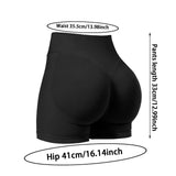 Maxbell Yoga Shorts High Waisted Soft Workout Gym Shorts for Running XL Black