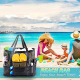 Maxbell Mesh Beach Bag Large Tote Bag for Beach Vacation Essentials Cruise Pool Toys