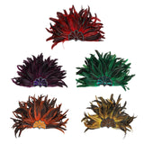 Maxbell Sequins Feather Headpiece Elegant Headwear for Stage Show Dance Role Playing red