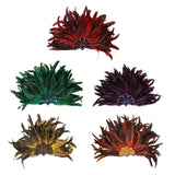 Maxbell Sequins Feather Headpiece Elegant Headwear for Stage Show Dance Role Playing red