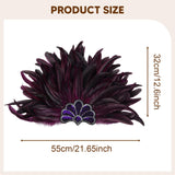 Maxbell Sequins Feather Headpiece Elegant Headwear for Stage Show Dance Role Playing violet