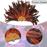 Maxbell Sequins Feather Headpiece Elegant Headwear for Stage Show Dance Role Playing orange