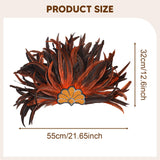 Maxbell Sequins Feather Headpiece Elegant Headwear for Stage Show Dance Role Playing orange