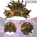Maxbell Sequins Feather Headpiece Elegant Headwear for Stage Show Dance Role Playing yellow