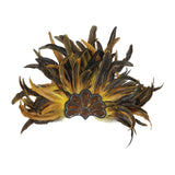 Maxbell Sequins Feather Headpiece Elegant Headwear for Stage Show Dance Role Playing yellow