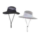 Maxbell Men Sun Hat Wide Brim Fishing Hat Accessory for Beach Multipurpose Quick Dry Black