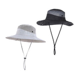 Maxbell Men Sun Hat Wide Brim Fishing Hat Accessory for Beach Multipurpose Quick Dry Black