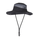 Maxbell Men Sun Hat Wide Brim Fishing Hat Accessory for Beach Multipurpose Quick Dry Black