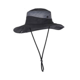 Maxbell Men Sun Hat Wide Brim Fishing Hat Accessory for Beach Multipurpose Quick Dry Black