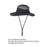 Maxbell Men Sun Hat Wide Brim Fishing Hat Accessory for Beach Multipurpose Quick Dry Black