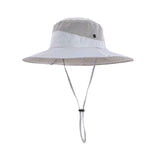 Maxbell Men Sun Hat Wide Brim Fishing Hat Accessory for Beach Multipurpose Quick Dry Light Gray
