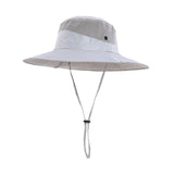 Maxbell Men Sun Hat Wide Brim Fishing Hat Accessory for Beach Multipurpose Quick Dry Light Gray