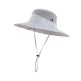 Maxbell Men Sun Hat Wide Brim Fishing Hat Accessory for Beach Multipurpose Quick Dry Light Gray