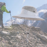 Maxbell Men Sun Hat Wide Brim Fishing Hat Accessory for Beach Multipurpose Quick Dry Light Gray