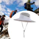 Maxbell Men Sun Hat Wide Brim Fishing Hat Accessory for Beach Multipurpose Quick Dry Light Gray