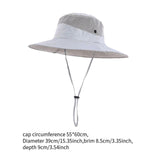 Maxbell Men Sun Hat Wide Brim Fishing Hat Accessory for Beach Multipurpose Quick Dry Light Gray