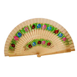 Maxbell Folding Hand Held Fan Versatile Wooden for Performance Dancing Props Wedding wood