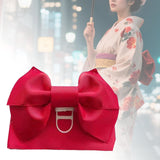Maxbell Kimono Obi Belt Corsets Obi Waist Belt for Robe Accessories Dresses Costume Red