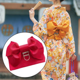 Maxbell Kimono Obi Belt Corsets Obi Waist Belt for Robe Accessories Dresses Costume Red