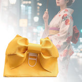 Maxbell Kimono Obi Belt Corsets Obi Waist Belt for Robe Accessories Dresses Costume Yellow