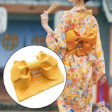 Maxbell Kimono Obi Belt Corsets Obi Waist Belt for Robe Accessories Dresses Costume Yellow