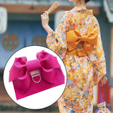 Maxbell Kimono Obi Belt Corsets Obi Waist Belt for Robe Accessories Dresses Costume Dark Pink