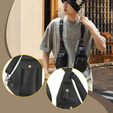 Maxbell Underarm Shoulder Bag Satchel Outdoor Sports Women Men Multipurpose Vest Bag Black
