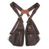 Maxbell Underarm Shoulder Bag Satchel Outdoor Sports Women Men Multipurpose Vest Bag Brown