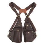 Maxbell Underarm Shoulder Bag Satchel Outdoor Sports Women Men Multipurpose Vest Bag Brown