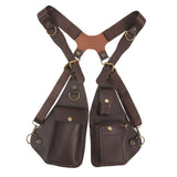 Maxbell Underarm Shoulder Bag Satchel Outdoor Sports Women Men Multipurpose Vest Bag Brown