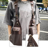 Maxbell Underarm Shoulder Bag Satchel Outdoor Sports Women Men Multipurpose Vest Bag Brown