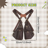 Maxbell Underarm Shoulder Bag Satchel Outdoor Sports Women Men Multipurpose Vest Bag Brown