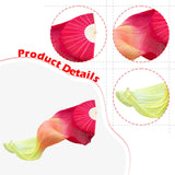 Maxbell Belly Dance Faux Silk Veil Fan Props Wedding Shows Handmade for Dancer Women Right hand red