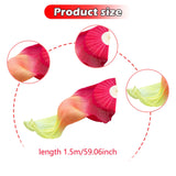 Maxbell Belly Dance Faux Silk Veil Fan Props Wedding Shows Handmade for Dancer Women Right hand red