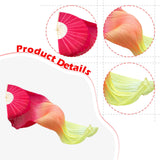 Maxbell Belly Dance Faux Silk Veil Fan Props Wedding Shows Handmade for Dancer Women Left Hand red