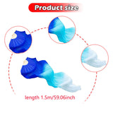 Maxbell Belly Dance Faux Silk Veil Fan Props Wedding Shows Handmade for Dancer Women Left Hand blue