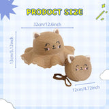 Maxbell Straw Hat and Small Bag Set Sun Hat for Outdoor Activities Vocations Holiday Khaki