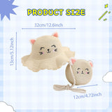 Maxbell Straw Hat and Small Bag Set Sun Hat for Outdoor Activities Vocations Holiday Beige