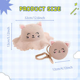 Maxbell Straw Hat and Small Bag Set Sun Hat for Outdoor Activities Vocations Holiday Pink