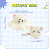 Maxbell Straw Hat and Small Bag Set Sun Hat for Outdoor Activities Vocations Holiday White